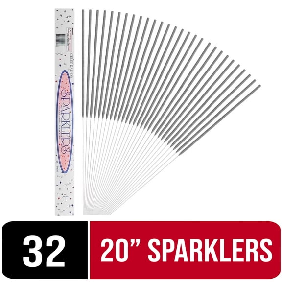Exquisite 20" Gold Wedding Sparklers - 32 Party Sparklers