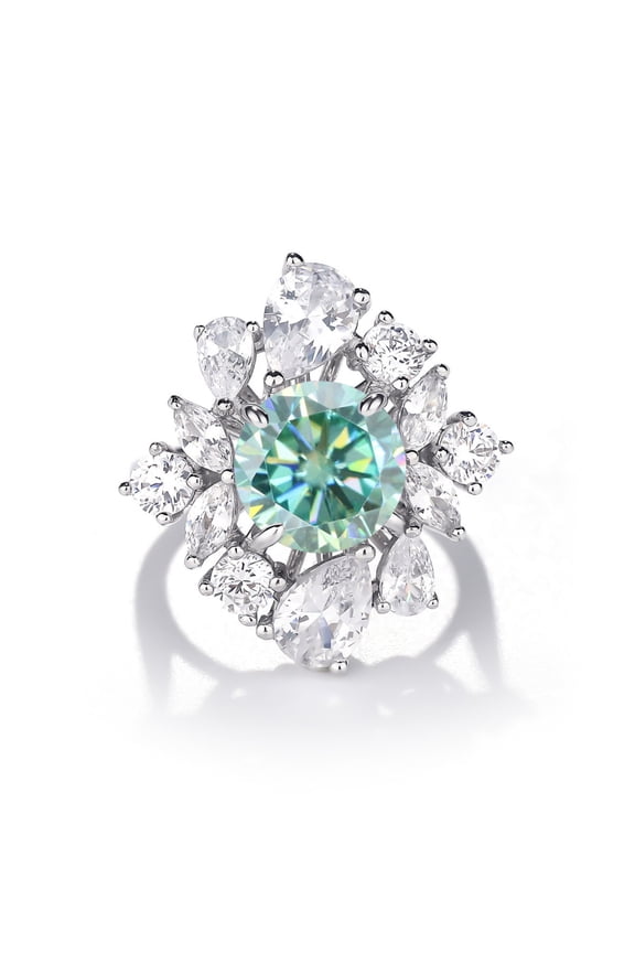 Exquisite 3 Carat Moissanite Engagement Ring for Women S925 Sterling Silver Diamond Ring Promise Fashion Luxury Suitable for Daily Wear Valentine's Day Wedding Birthday Anniversar