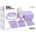 thumbnail image 1 of Exquisite 350 Piece Lavender Paper Party Plates & Tableware Dinnerware Set, 1 of 6