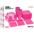 thumbnail image 1 of Exquisite 350 Piece Cerise Plastic Disposable Party Plates & Tableware Combo Set, 1 of 9