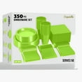 thumbnail image 1 of Exquisite 350-Piece Lime Green Plastic Disposable Party Tableware Combo Set, 1 of 11