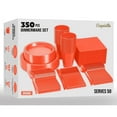 thumbnail image 1 of Exquisite 350 Piece Orange Plastic Disposable Party Plates & Tableware Combo Set, 1 of 8