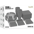 thumbnail image 1 of Exquisite 350-Piece Silver Plastic Disposable Party Tableware Set, 1 of 7