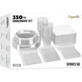 thumbnail image 1 of Exquisite 350 Piece Clear Plastic Disposable Party Plates & Tableware Combo Set, 1 of 7