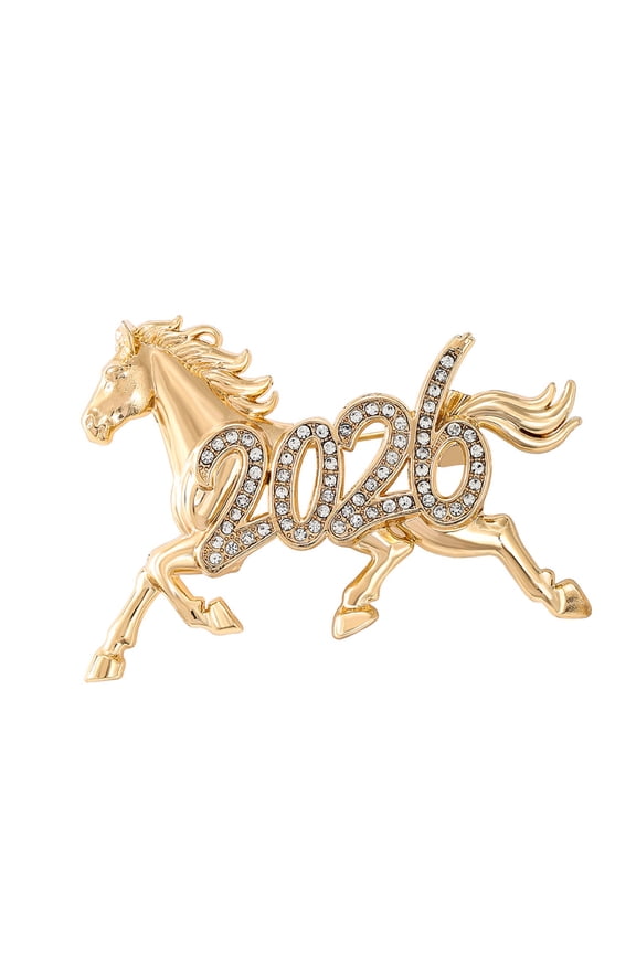 Exquisite 3D Chinese Zodiacs Horse Brooch Pin Realistic Design Alloy Perfect for Gifting