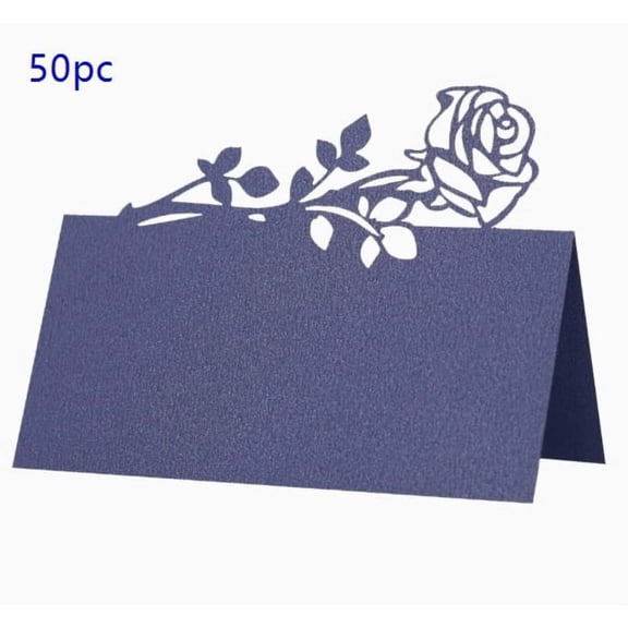 Exquisite 3D Rose Place Cards - Custom Handwritten Name Cards for Weddings, Valentine's Day & Special Events