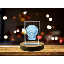 Exquisite 3D laser engraved crystal ball decor for magical decoration