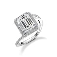 thumbnail image 1 of Exquisite 4 Carat Moissanite Rings for Women Emerald Cut D Color VVS1 S925 Sterling Silver Lab Created Diamond Wedding Bands Ideal Choice for Couple Parties Date Travel, 1 of 7