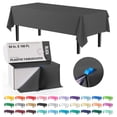thumbnail image 1 of Exquisite 54 Inch. x 100 Ft. Plastic Tablecloth Roll With Built In Slide Cutter - Black, 1 of 12