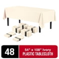 thumbnail image 1 of Exquisite Disposable 108" x 54" Party Solid Print Plastic Tablecloths, 1 of 8