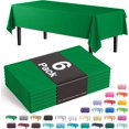 thumbnail image 1 of Exquisite 6-Pack Premium Plastic Tablecloth 54in. x 108in. Rectangle Plastic Table Cover - Aqua, 1 of 10