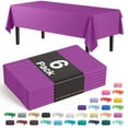 thumbnail image 1 of Exquisite 6 Pack Premium Rectangular Plastic Tablecloth Cover 54" x 108" - Magenta, 1 of 8