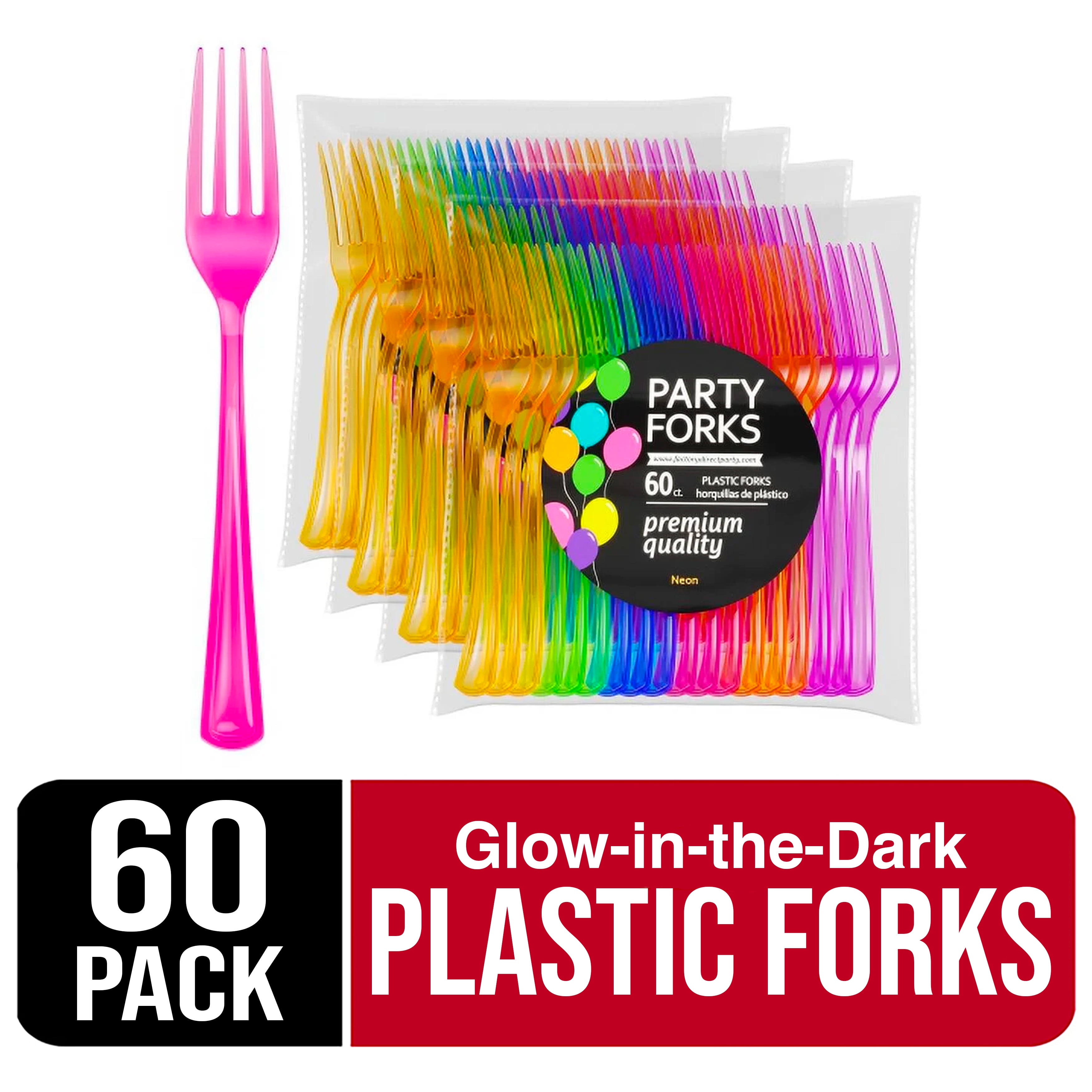 Exquisite 60Pack GlowintheDark Black Light Heavy Duty Neon Plastic