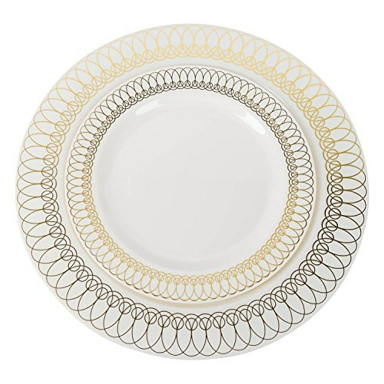 Exquisite 60 Pcs Plastic Disposable Dinnerware Set Combo Wedding
