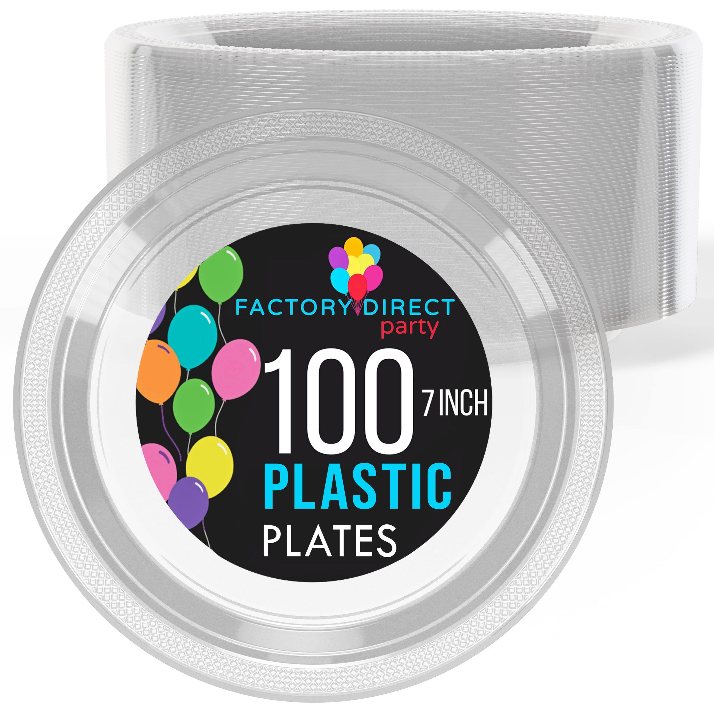 Disposable Plastic Plates Kiwi, 7 Inches Plastic Dessert Plates