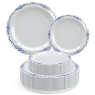 Efavormart 10 Pack Clear Gold Vintage Baroque Plastic Dessert Plates ...