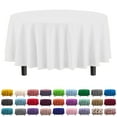 thumbnail image 1 of Exquisite 84" Round Tablecloth Cover - White Disposable Plastic Tablecloth - Heavy Duty Premium Plastic Disposable Table Cloth Round, 1ct, 1 of 10