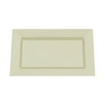 thumbnail image 1 of Exquisite 9.5 Inch. Ivory Rectangular Premium Plastic Plates - 40 Count, 1 of 2