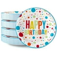 thumbnail image 1 of Exquisite 9 In. Birthday Print Paper Plates - 50 Ct., 1 of 4