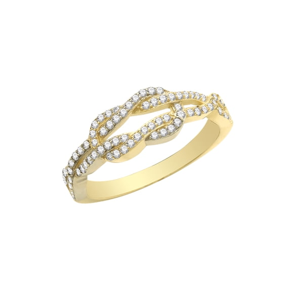 Exquisite 9k Gold Women Ring with Cubic Zirconia/CZ