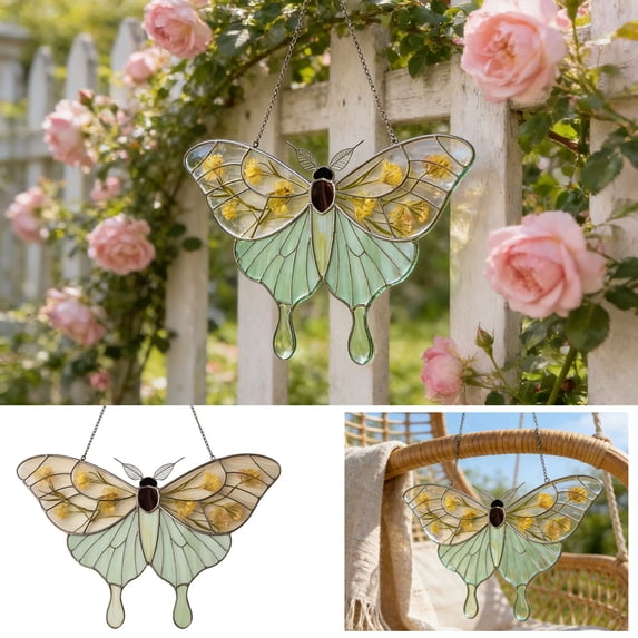 Exquisite Acrylic Butterfly Suncatcher Hanging Ornaments, Stained Glass Window Hanging for Home & Garden Decor