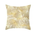 Exquisite And Creative Pillowcase，Gold Plant Printed Polyester Pillow