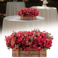 thumbnail image 1 of Exquisite Artificial Pearlized Rose Anthurium Arrangement In Pot Lifelike Elegant Home And Table Centerpiece Decor For Dining Table Desk Mantel Wedding Idea fall centerpieces for tables, 1 of 9