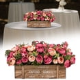 thumbnail image 1 of Exquisite Artificial Pearlized Rose Anthurium Arrangement In Pot Lifelike Elegant Home And Table Centerpiece Decor For Dining Table Desk Mantel Wedding Idea fall centerpieces for tables, 1 of 9