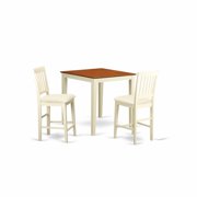 Exquisite Asian Hardwood Kitchen Table Set - Compact Dining Table with 2 Chairs - Ideal for Dining Room or Kitchen Area - Superior Quality at an Affordable Price