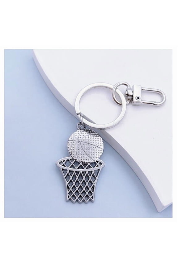 Exquisite Basketball Keychain Sports Keyring Souvenir for Basketball Fans Basketball Accessories Basketball Elements Keychain Basketball Party Favors