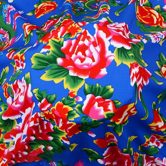 Exquisite Big Floral Print Cotton Fabric Ideal for Sewing Clothing and Crafts