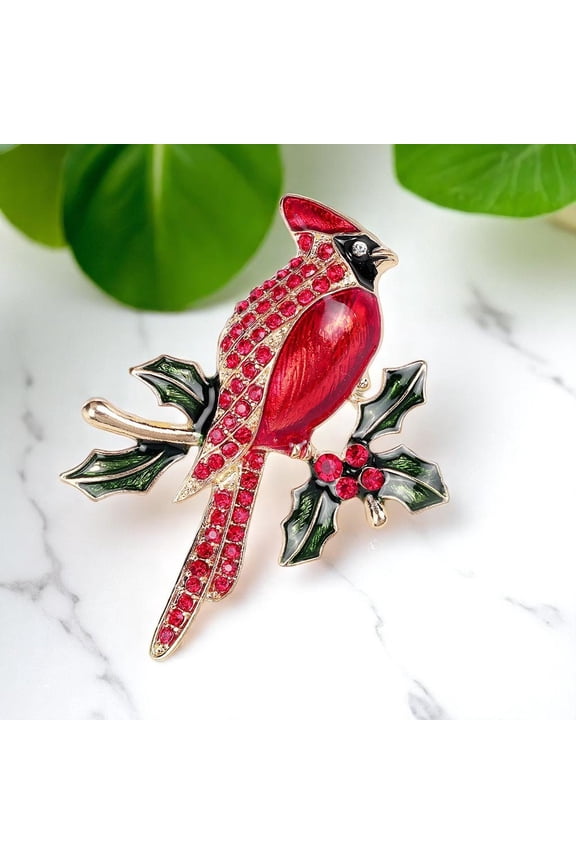 Personalized Auspicious Bird Branch Brooch Animal Diamond Jewelry Corsage