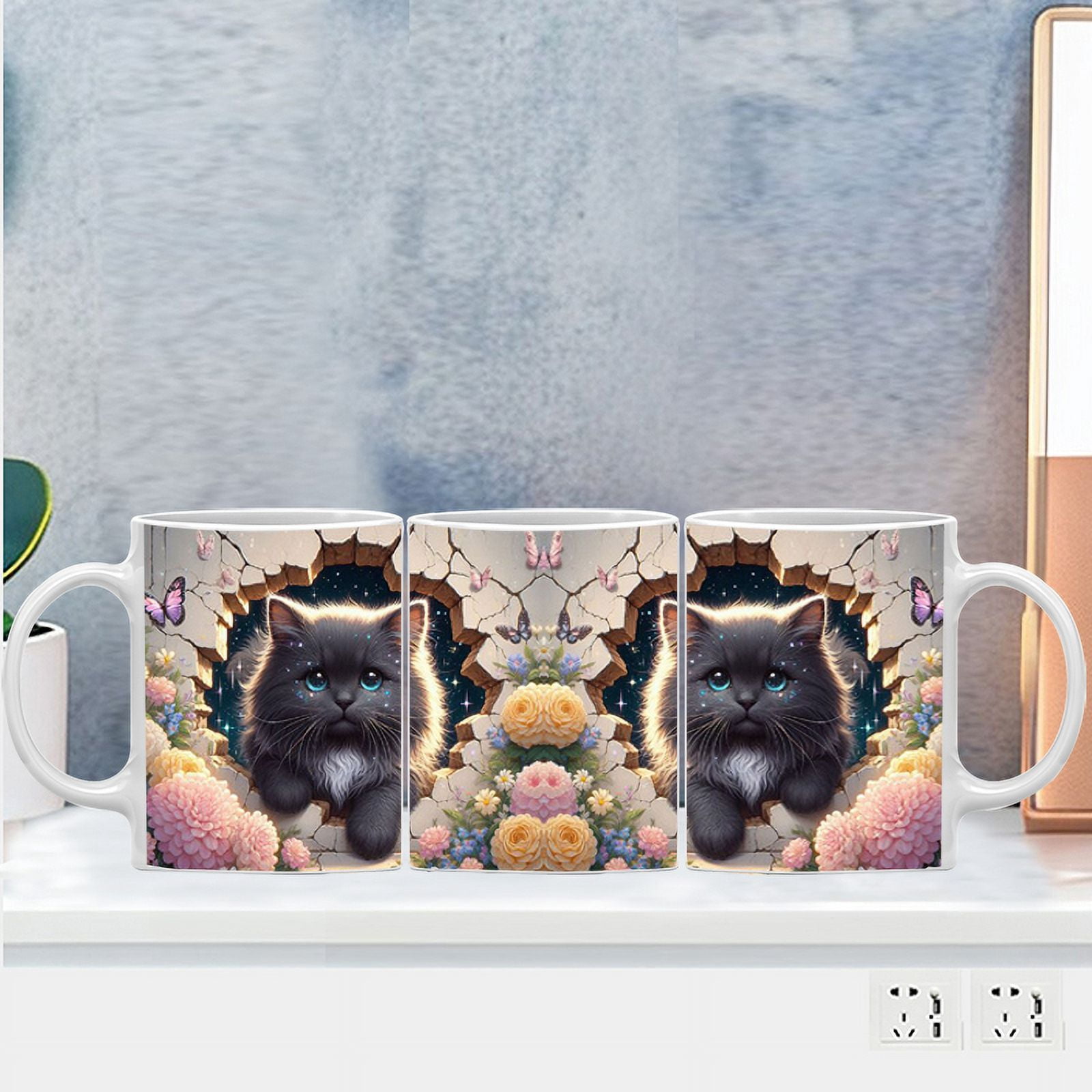 Bengal Cat Ceramic Mug 11oz - Leopard Spotted Kitten Design, Microwave & Dishwasher Safe, Comfort Grip Handle, Vibrant Fade-Resistant Print - Unique Gift For Cat Lovers