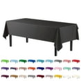 thumbnail image 1 of Exquisite Black Plastic Tablecloth Cover - 54" x 108" - Heavy Duty - Disposable - 2 Pack, 1 of 6