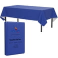 thumbnail image 1 of Exquisite Blue Stain-Resistant Vinyl Tablecloth with Flannel Backing Plastic Tablecloth - 54 x 108 Inch, 1 of 9