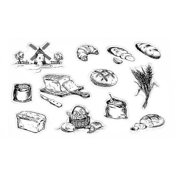 Exquisite Bread Pattern Clear Silicone Stamp Decorative Transparent Stamp Seal