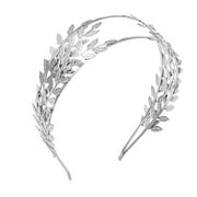 Exquisite Bridal Alloy Hair Band French Wedding Accessories Gold Leaves Olive Branches Hair Band Girl