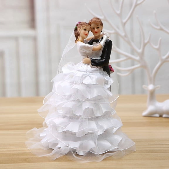 Exquisite Bride and Groom Resin Statues | Romantic Wedding Decoration Miniature Couple Sculptures
