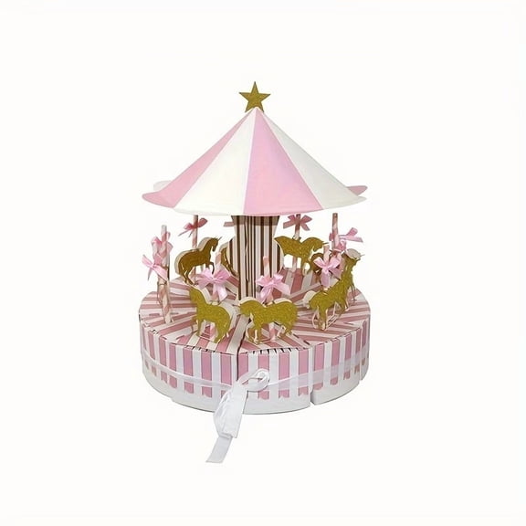 Exquisite Carousel Gift Wrapping Set for Weddings Parties Guest Favors Small Business Supplies