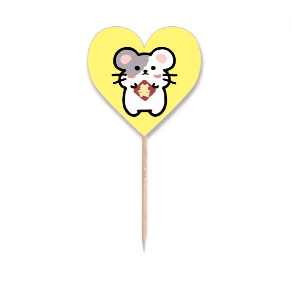 Exquisite Cartoon Auspicious Propitious Lovely Toothpick Flags Heart ...