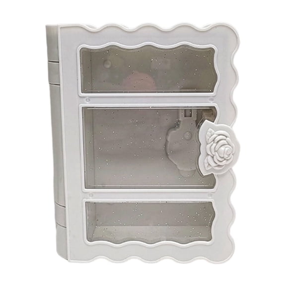 Exquisite Carved Book Storage Box - DIY Plastic Organizer for Craft, Jewelry, and Stationery - Lockable Design with Multi-Tiered Compartments