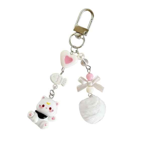 Exquisite Cats Decorations Bag Pendant Key Ornament Alloy Texture Key Jewelry for Various Styles Combinations