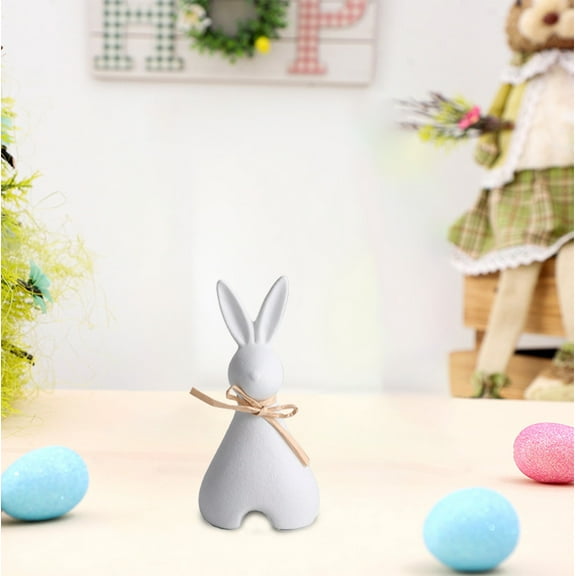 Exquisite Ceramic Easter Decoration, Cabinet Living Room Bunny Decor Ceramic Bookend Tabletop Decor, Cute Table Decoration Props, Multi-Purpose Small Crafts, for Holiday & Daily Home Decor