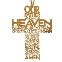 Exquisite Christmas Cross Acrylic Pendant 1Pc Flat Ornament For Home Decoration Tree Hanging Decor Holiday Seasonal Religious Symbol 0.071 Lb