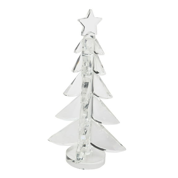 Exquisite Clear Crystal Tabletop Christmas Tree for Christmas Decorations 12" H