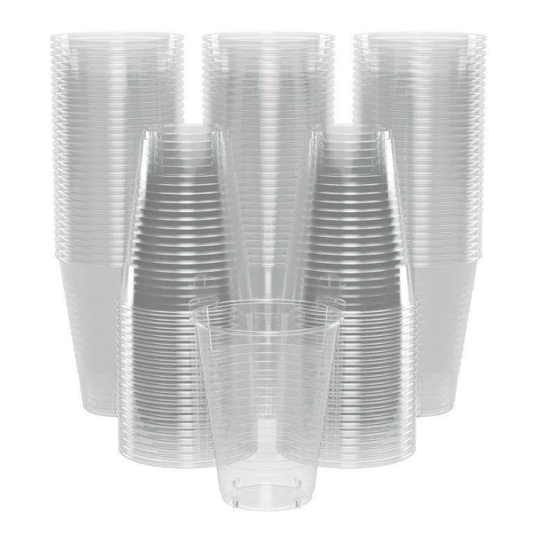 Exquisite Clear Heavy Duty Disposable Plastic Cups, Bulk Party Pack, 12 oz  - 100 Count
