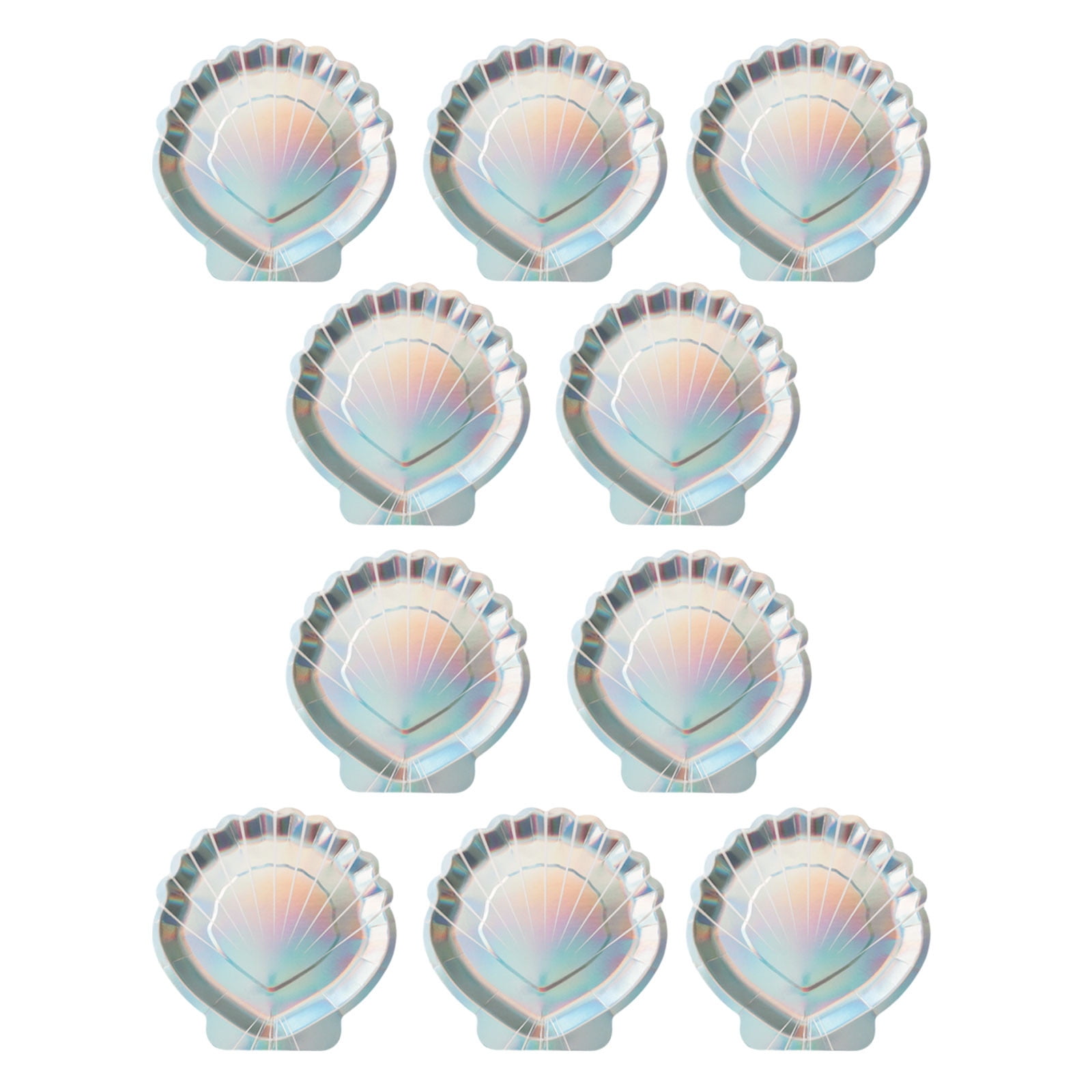 A Exquisite Colorful Shells Paper Dinner Plates, 10-Piece Sea Themed ...