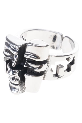 Exquisite Craftsmanship Mask Rings Retro Personality Rings Charm Showcasing Inner Complexity For Artistic Occasions
