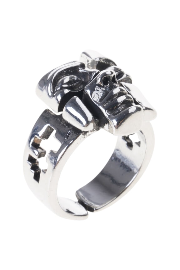 Exquisite Craftsmanship Mask Rings Retro Personality Rings Charm Showcasing Inner Complexity For Artistic Occasions