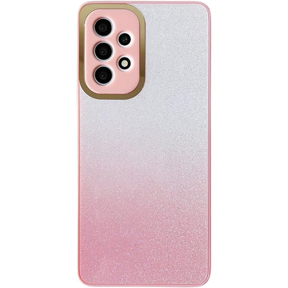 Exquisite Creative Gradient Glitter PC Phone Case for Samsung Galaxy A31 A51 A20 A30 A50 A70 S Durable Bumper Bling Gorgeous Protector Cover(Pink,A50/A50S)